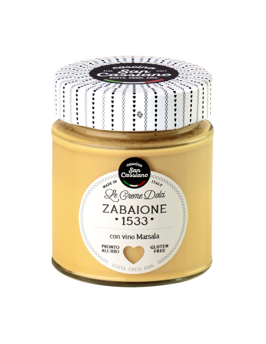 Zabaione San Cassiano met Marsala Romige Topping voor Desserts