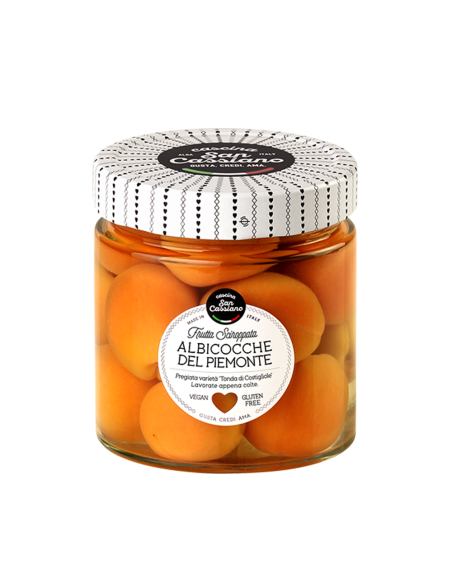 Piedmont Apricots in Syrup Vegan, GlutenFree with Almond Aftertaste