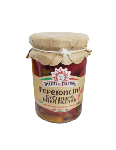 Delizie di Calabria Calabrische Lange Hete Chilipepers - 270 gr - Gratis verzending naar Europa en Groot-Brittannië