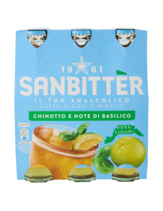 Sanbitter Ligurischer Aperitif Chinotto und Basilikum - 3 x 20 cl - Kostenloser Versand nach Europa und Großbritannien