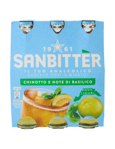 Sanbitter Aperitivo Ligure Chinotto e Basilico - 3 x 20 cl - Spedizione gratuita consegnata in EUROPA e UK