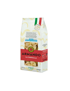 Armando Brons Getrokken Vlinderpasta Authentieke Smaak, Unieke Textuur, Ideaal voor Saus