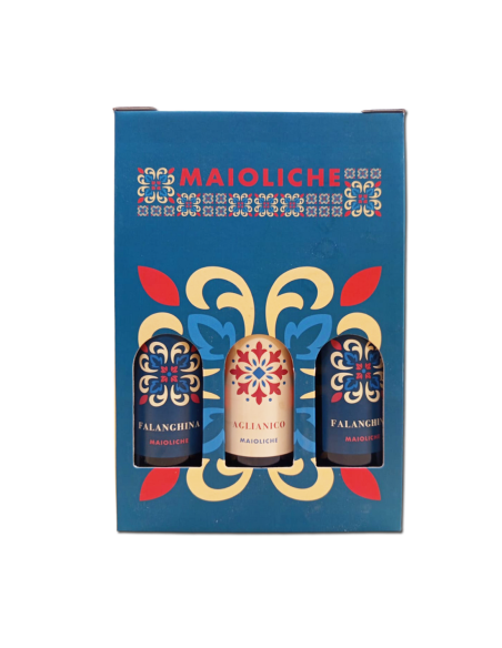 Maioliche Astuccio 2 Falanghina + 1 Aglianico - 3 x 75 cl