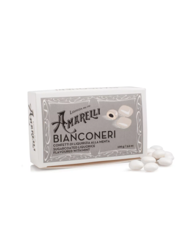 Amarelli Bianconeri alla menta - 100 gr