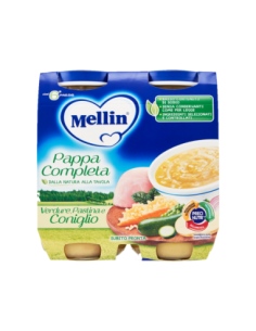 Mellin Pappa Completa Verdure, Pastina e Coniglio - 2 x 250 gr