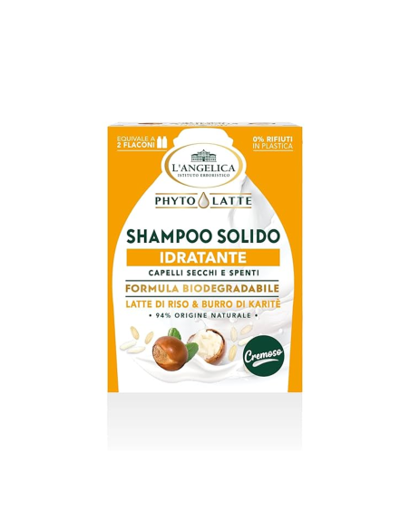 L'Angelica Shampoo Solido Idratante Latte e Karite - 60 gr