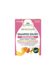 L'Angelica Shampoo Solido Riparatore Latte di Mandorle e Miele - 60 gr
