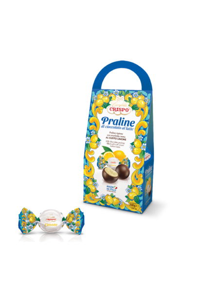 Crispo Praline di Cioccolato al Latte Ripiene di Crema al Limone - 200 g