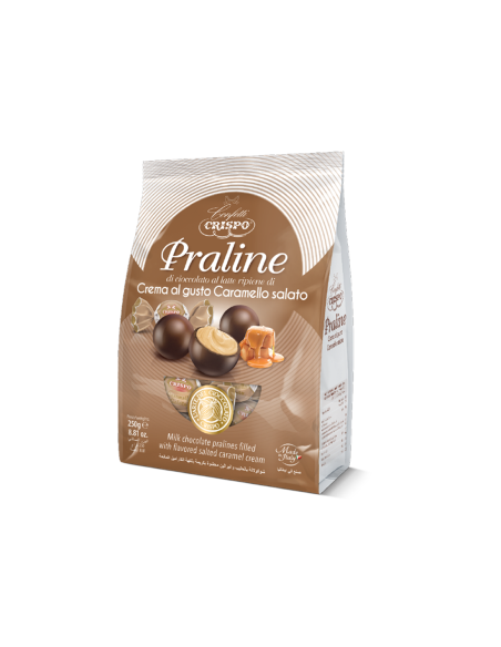 Crispo Praline al Latte Ripiene di Caramello Salato - 250 gr