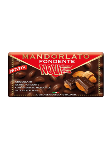Novi Tavoletta di Cioccolato Mandorlato Fondente - 100 gr