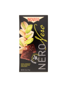 Novi Tavoletta di Cioccolato extra fondente 70% con Pistacchio - 75 gr