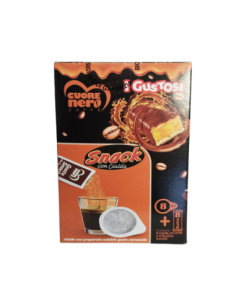 Cuore Nero Caffè Cialde + bustine solubili gusto Caramello snack - 8 pz