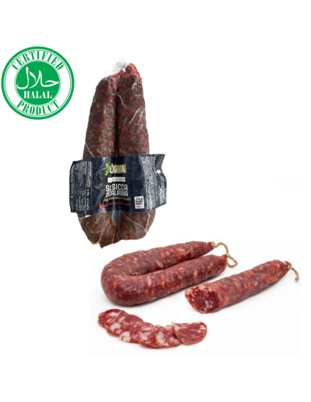 Salsiccia di Calabria Halal Geca Sapore Ricco, Senza Glutine
