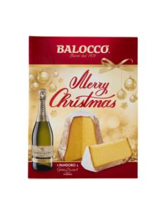 Balocco Merry Christmas Pandoro + Bottiglia Grand Dessert Toso - 750 gr