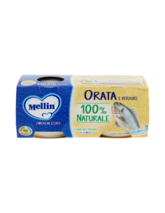 Mellin Omogeneizzato Orata e verdure 6 mesi - 2 x 80 gr