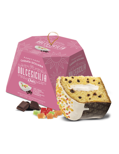 Dais Panettone mit sizilianischer Cassata - 800 gr - Kostenloser Versand nach Europa und Großbritannien