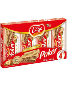 Elledi Poker Wafer à la noisette - 4 x 45 gr - Livraison gratuite en EUROPE et au Royaume-Uni
