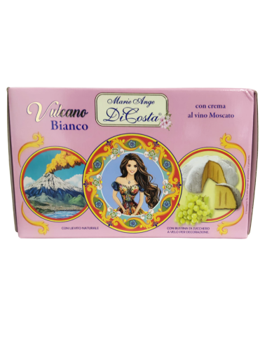 Torta Vulcano Bianco Di Costa Dolcezza Moscato e Tradizione Siciliana