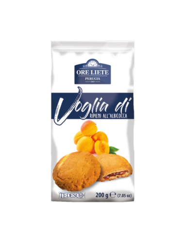 Ore Liete Biscotti ripieni all'Albicocca - 200 gr