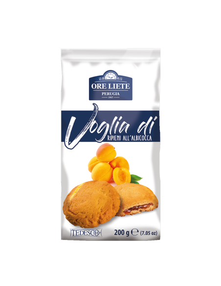 Ore Liete Biscotti ripieni all'Albicocca - 200 gr
