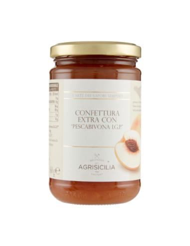 Agrisicilia Confettura extra con Pesca Bivona IGP - 360 gr