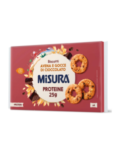 Misura Biscotti Protein con Avena e gocce di Cioccolato - 260 gr