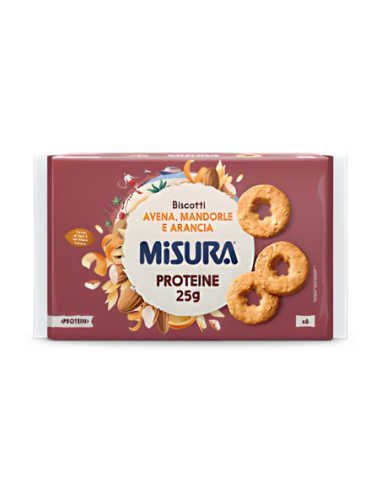 Misura Biscotti Protein con Avena, Mandorle e Arancia - 260 gr