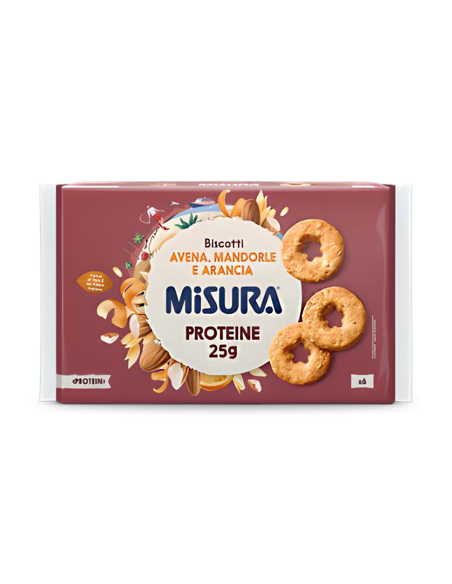 Misura Biscotti Protein con Avena, Mandorle e Arancia - 260 gr