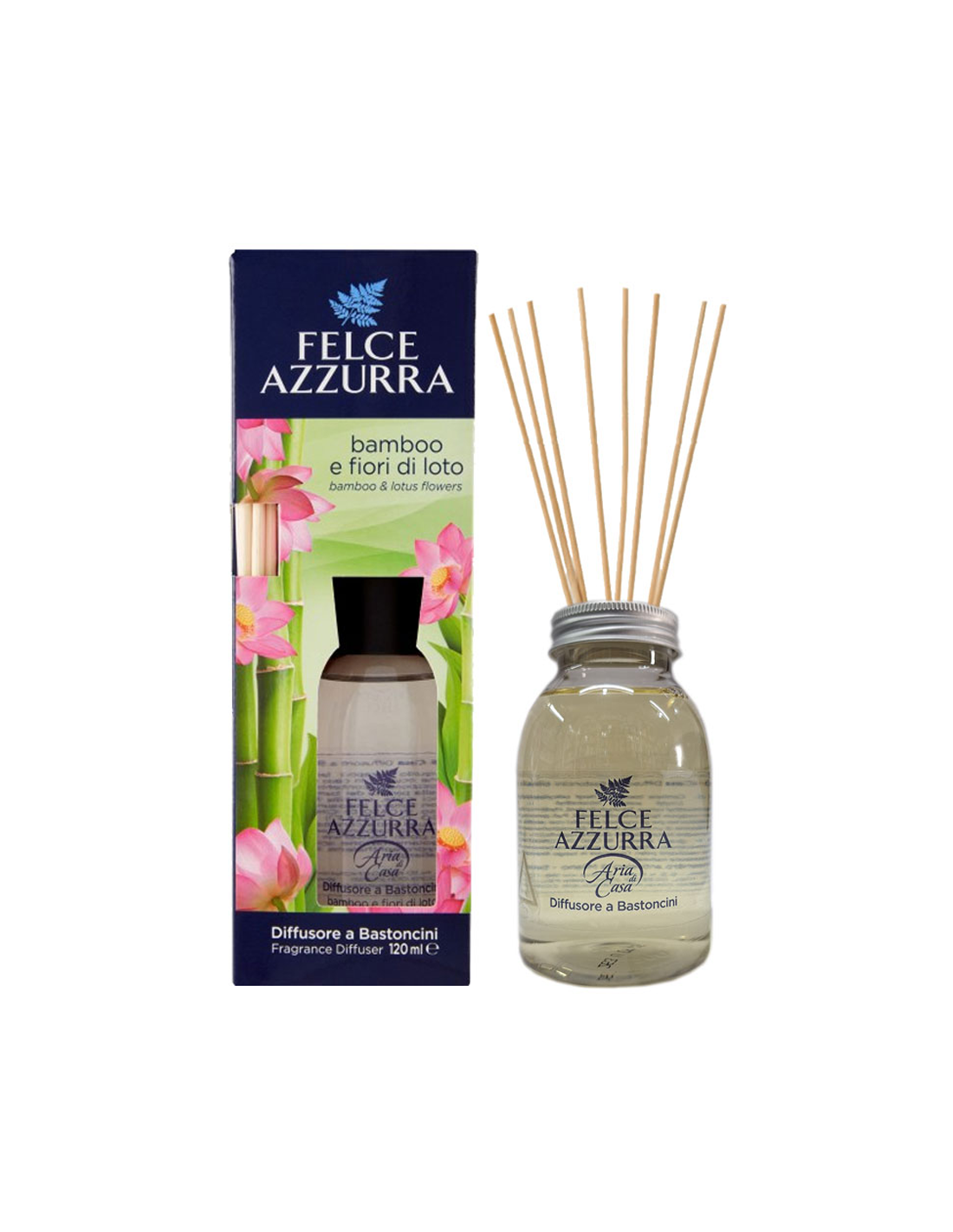Bamboo & Lotus Flower Reed Diffuser by Felce Azzurra
