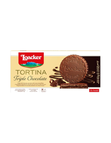 Loacker Tortina Triple Chocolate 3 pz - 63 gr