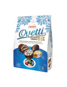 Crispo Ovetti Cioccolato Fondente con granella Cookies - 250 gr