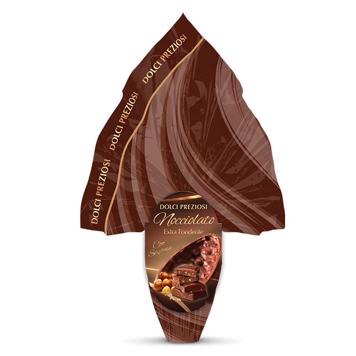 Extra Dark Hazelnut Chocolate Egg by Dolci Preziosi