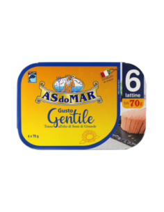 Asdomar Tonno all'olio di Girasole gusto gentile - 6 x 70 gr