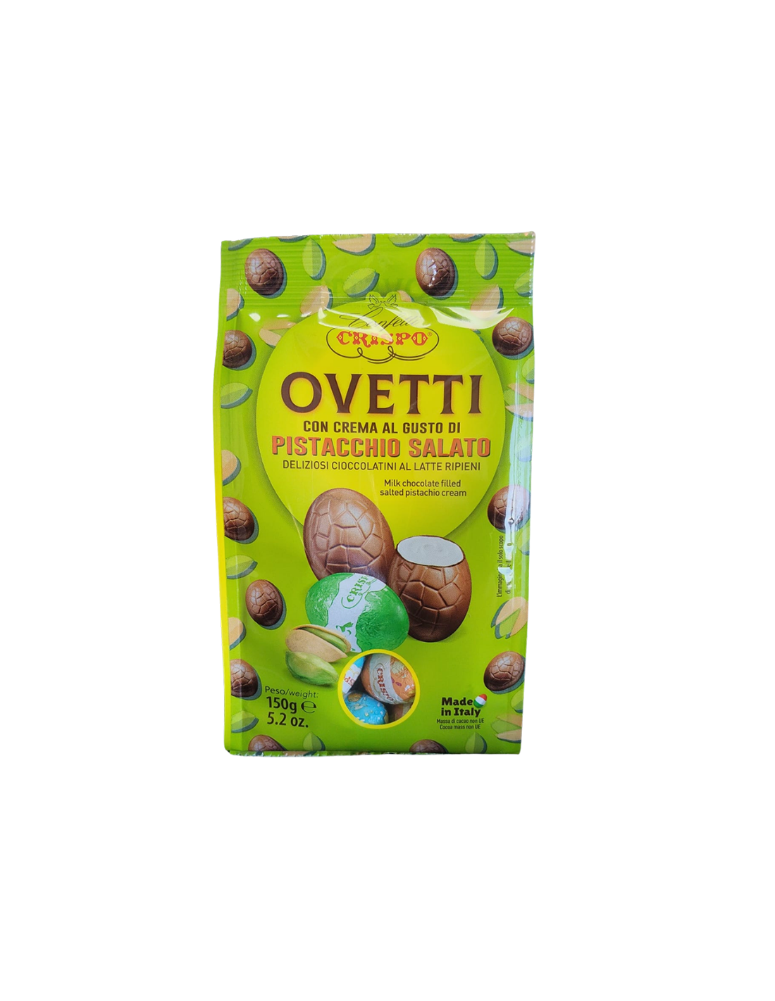 Ovetti Crispo con crema di pistacchio salato