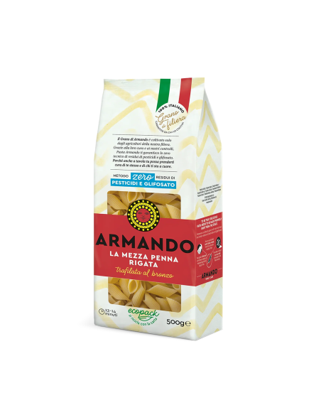 Pasta Armando La Mezza Penna Rigata trafilata al bronzo - 500gr