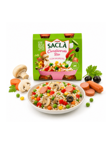Saclà Condiverde Rice with Wurstel Meals, 100% Italian.