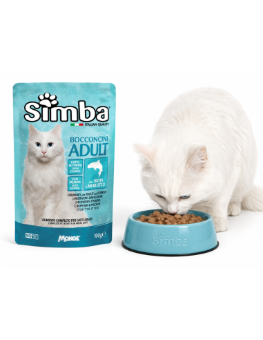 Trout and cod cat chunks Simba – Italian steam cooked
