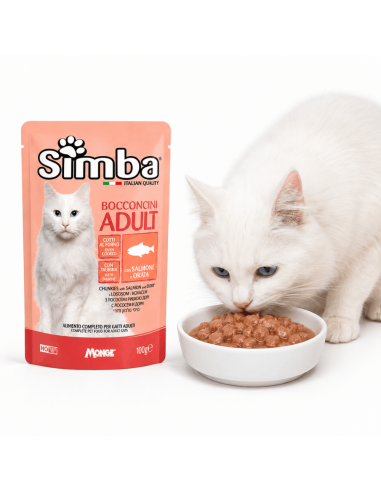 Salmon and sea bream cat chunks Simba – Steam cooked