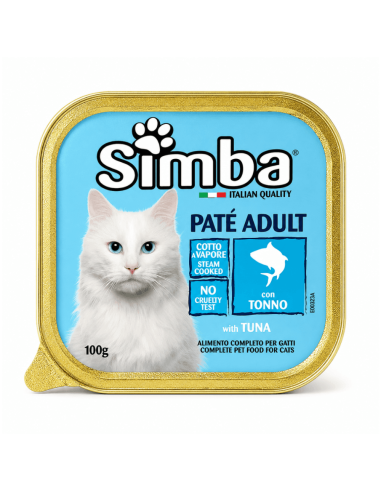 Tuna cat pâté Simba – Italian steam-cooked wet food