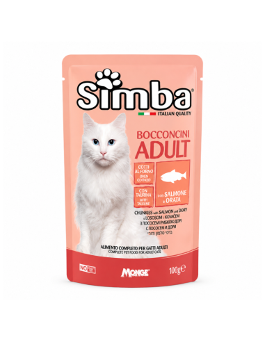 Salmon and sea bream cat chunks Simba – Steam cooked