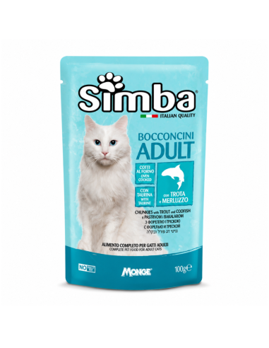Trout and cod cat chunks Simba – Italian steam cooked