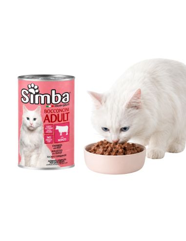 Simba Beef Bites Cat Food, Balanced Meal in a Can