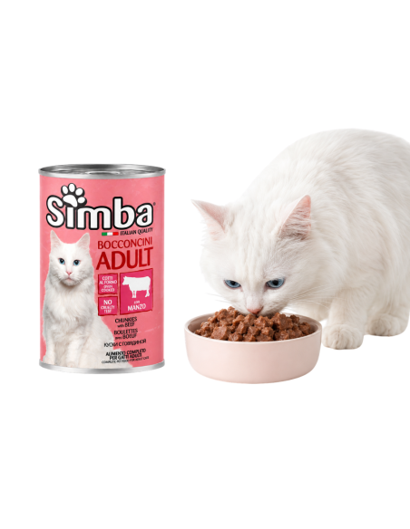 Simba Beef Bites Cat Food, Balanced Meal in a Can