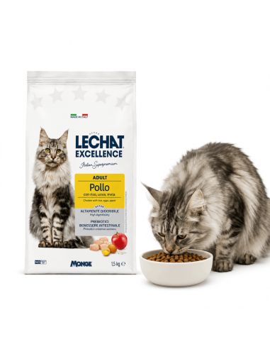 LeChat Excellence Adult Chicken Dry Cat Food – Monge