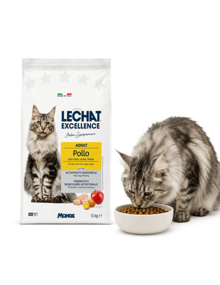 LeChat Excellence Adult Chicken Dry Cat Food – Monge
