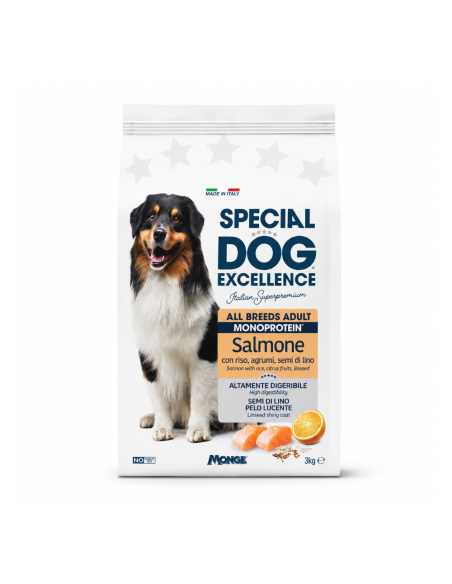 Monoprotein salmon dog food – Monge Italian recipe