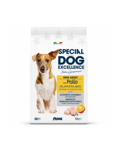 Croquettes petit chien poulet – Monge format compact