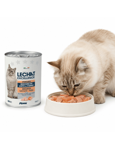 Lechat sterilisé morceaux de saumon et poulet