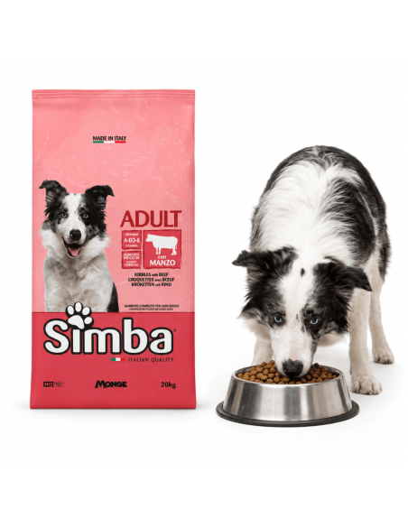 Simba Adult Beef Dog Food – Italian dry croquettes