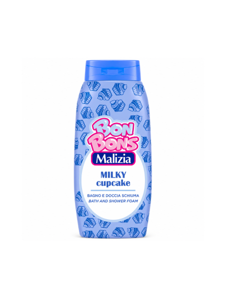 Malizia Bon Bons Bagno e Doccia Schiuma Milky Cupcake - 500 ml